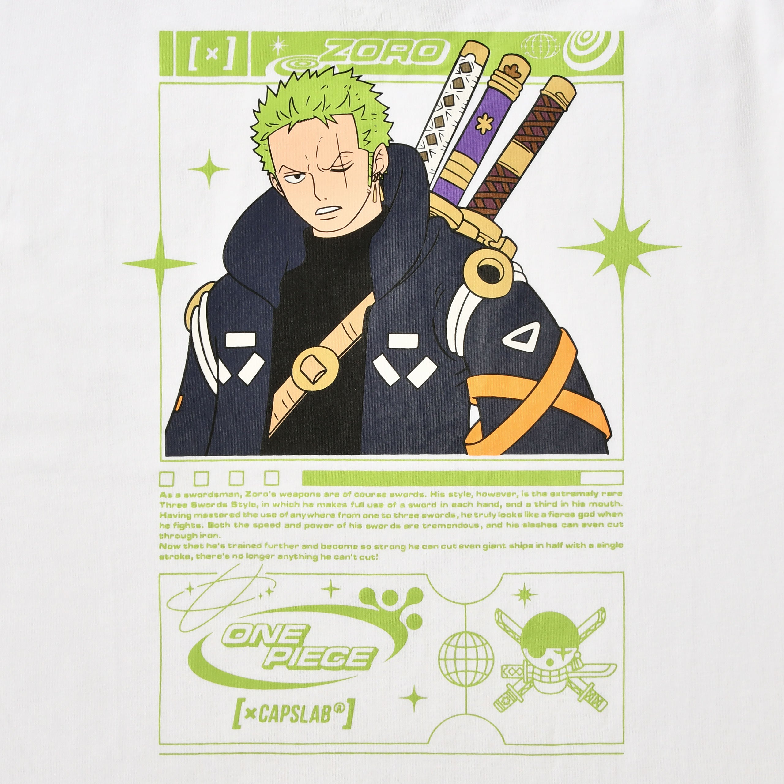 Productafbeelding One Piece - Zoro Capslab Oversize T-shirt wit