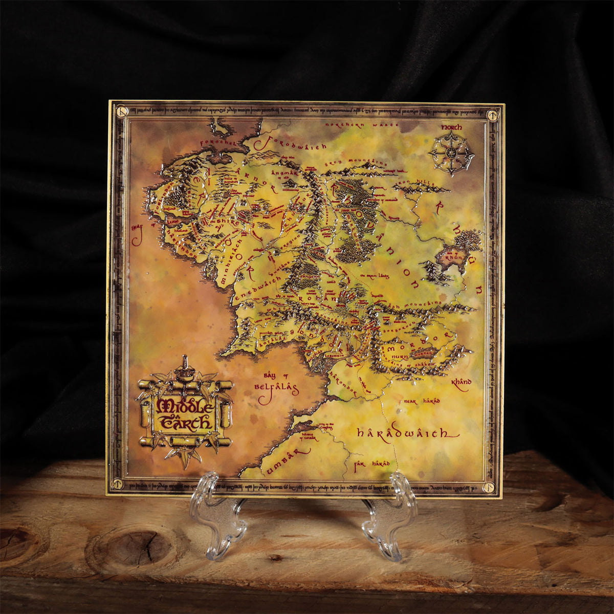 Productafbeelding In de Ban van de Ring - Kaart van Midden-aarde Replica Beperkte Oplage