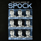 Productafbeelding Star Trek - Many Mood of Spock T-shirt zwart