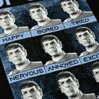 Productafbeelding Star Trek - Many Mood of Spock T-shirt zwart