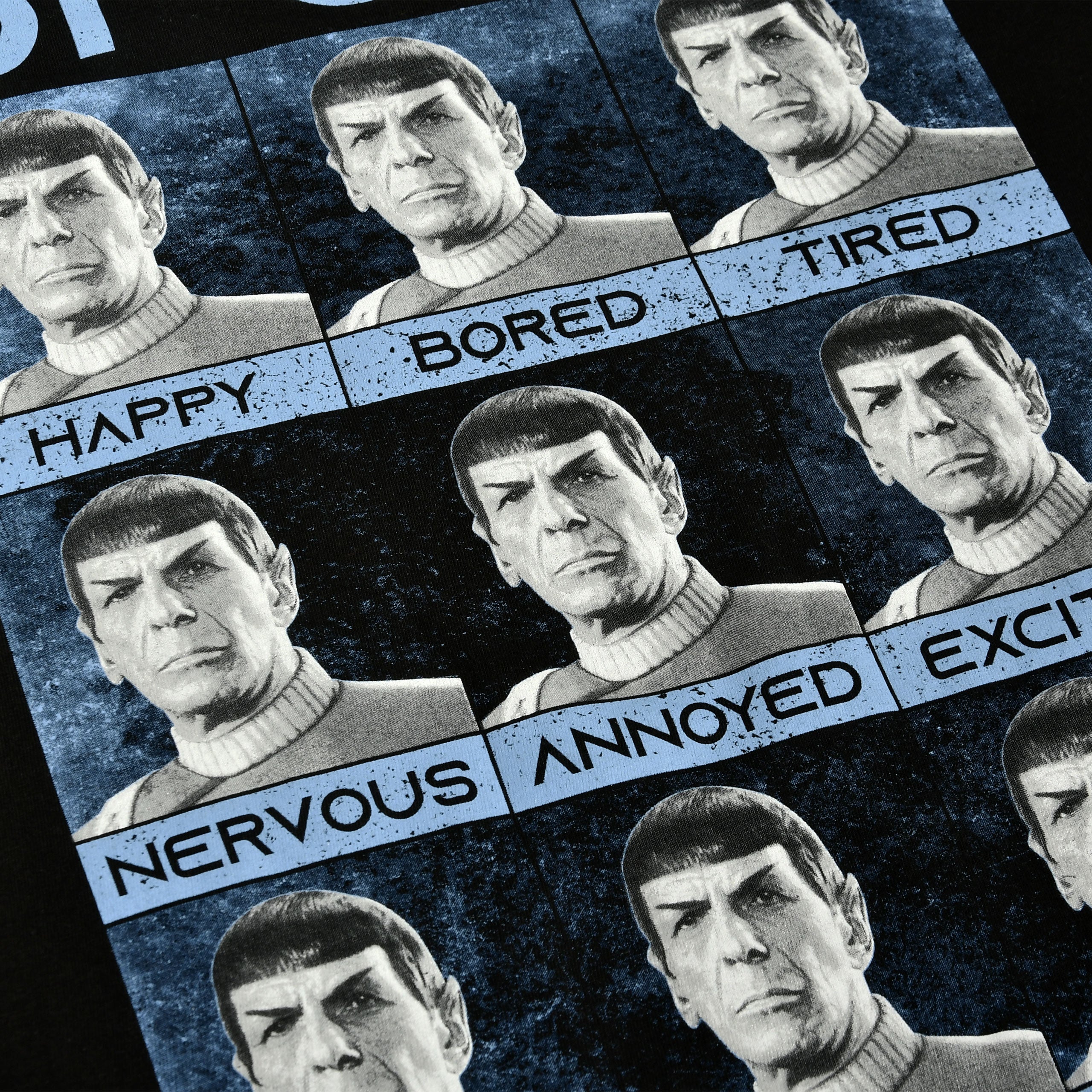 Productafbeelding Star Trek - Many Mood of Spock T-shirt zwart
