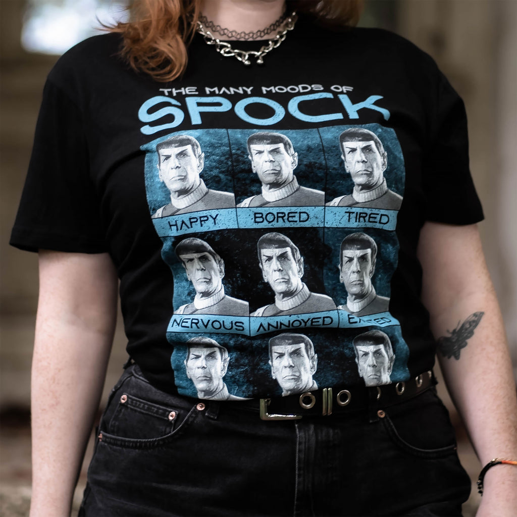 Productafbeelding Star Trek - Many Mood of Spock T-shirt zwart