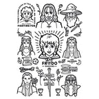 Product image The Lord of the Rings - The Fellowship Pencil Box 12-Piece Set with 2 Coloring Pages
