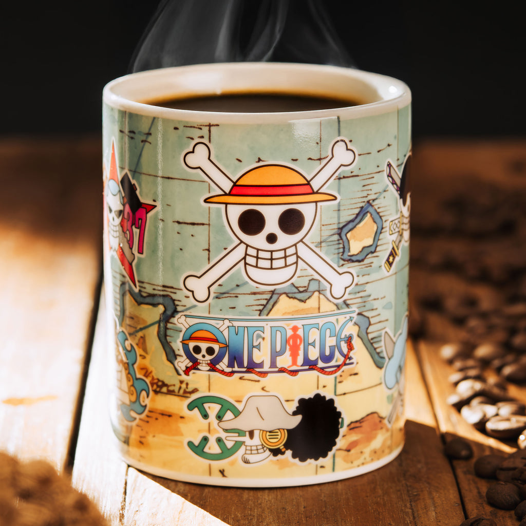 Productafbeelding One Piece - South Blue Map Warmte-effect Mok