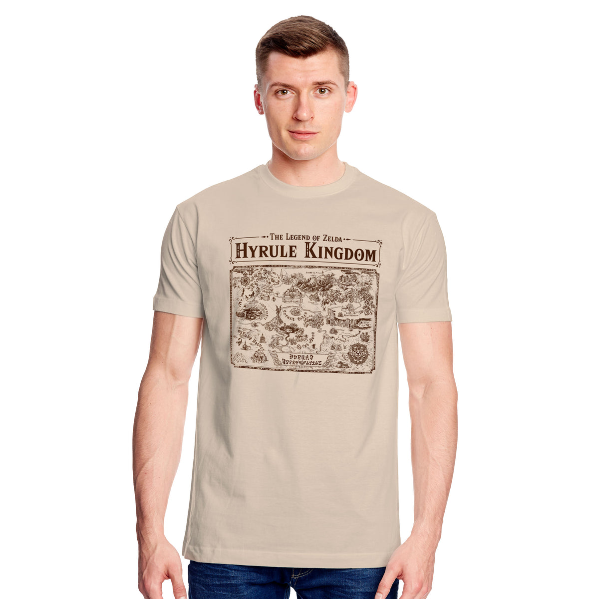 Productafbeelding Zelda - Map of Hyrule T-Shirt beige