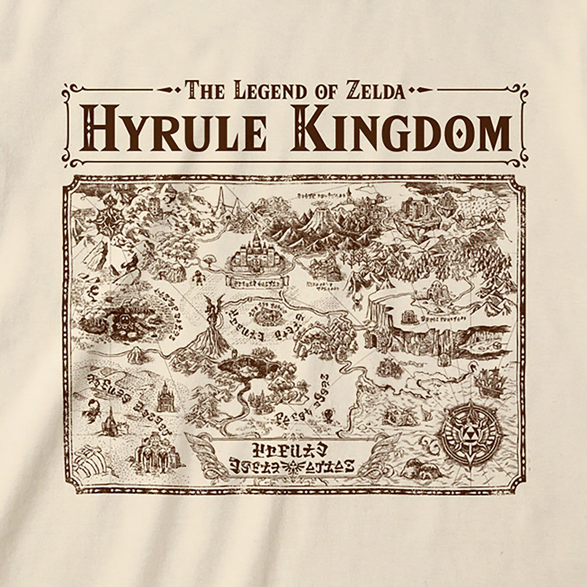Productafbeelding Zelda - Map of Hyrule T-Shirt beige