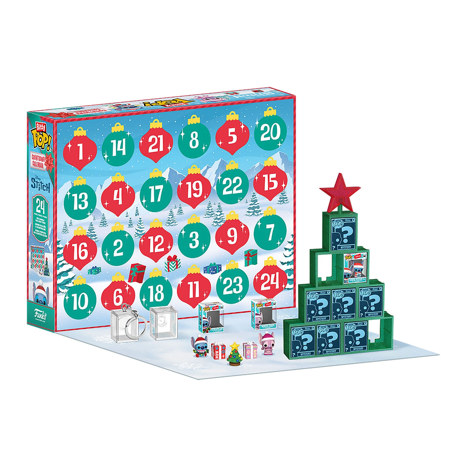 Productafbeelding Stitch Holiday Bitty Pop Funko Adventskalender - Lilo & Stitch