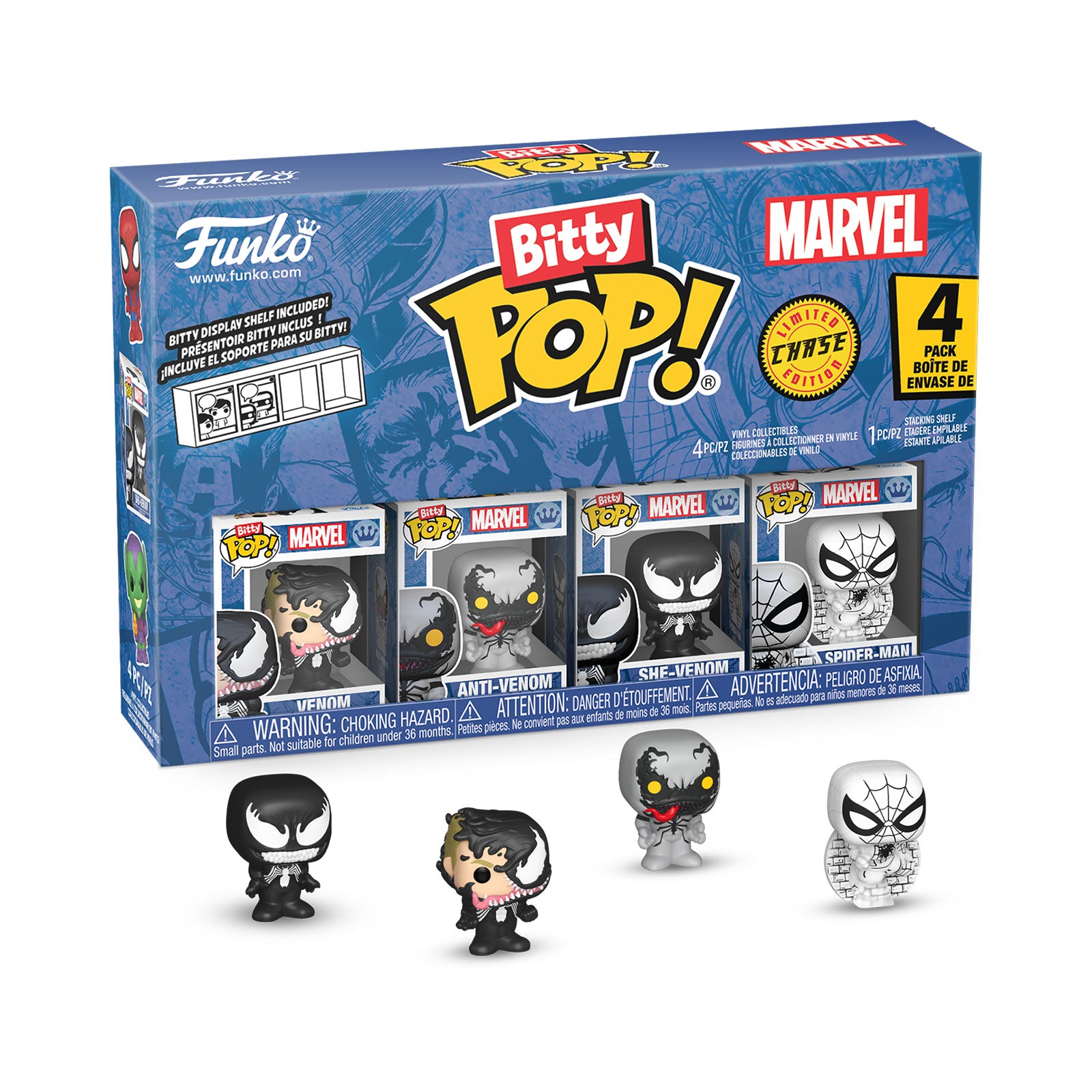 Productafbeelding Marvel - Spider-Man Funko Bitty Pop 4-figuren Set Serie 3