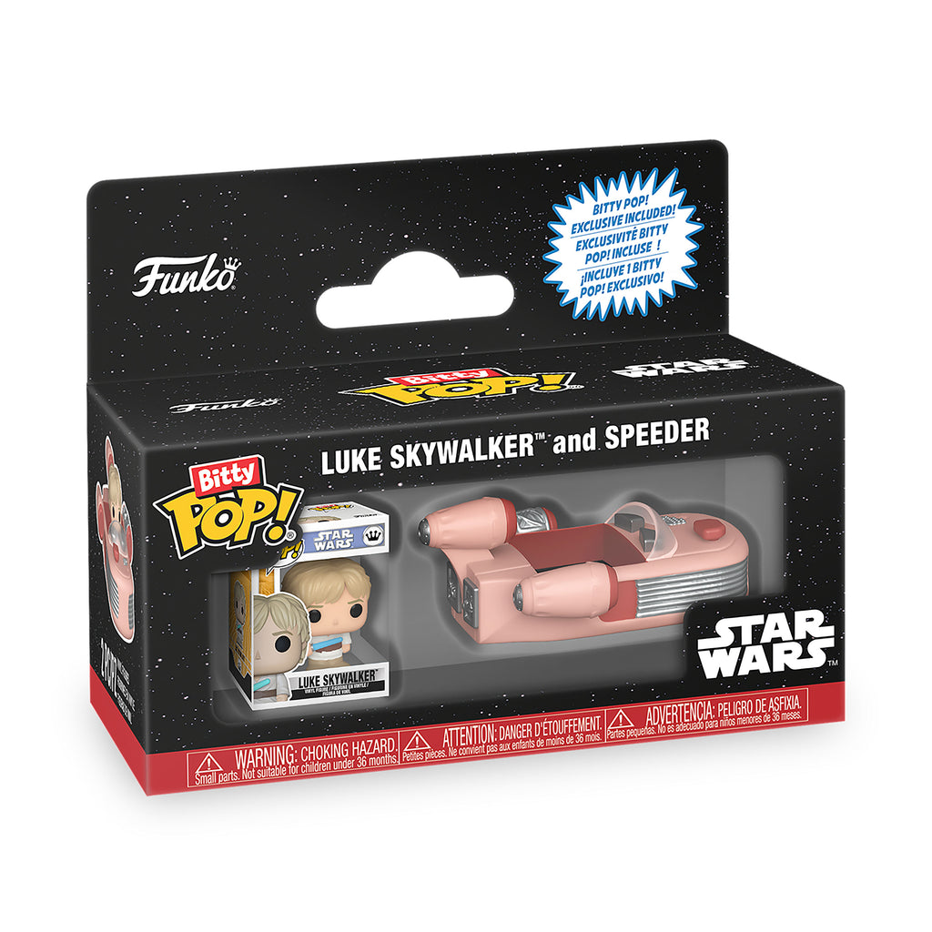 Productafbeelding Star Wars - Luke Skywalker met Speeder Funko Bitty Pop Ride Figuren Set