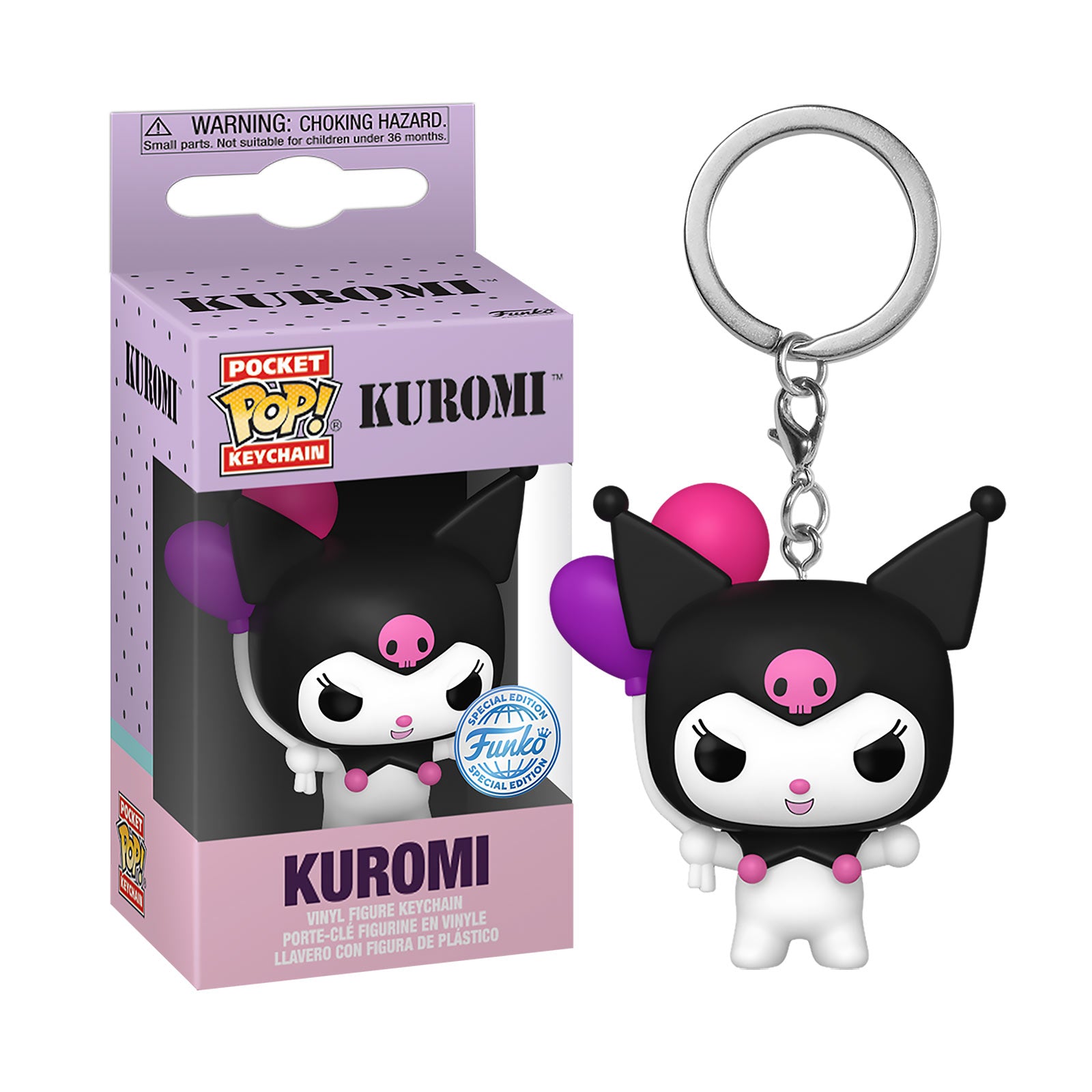 Productafbeelding Sanrio - Kuromi met Ballonnen Funko Pop Sleutelhanger