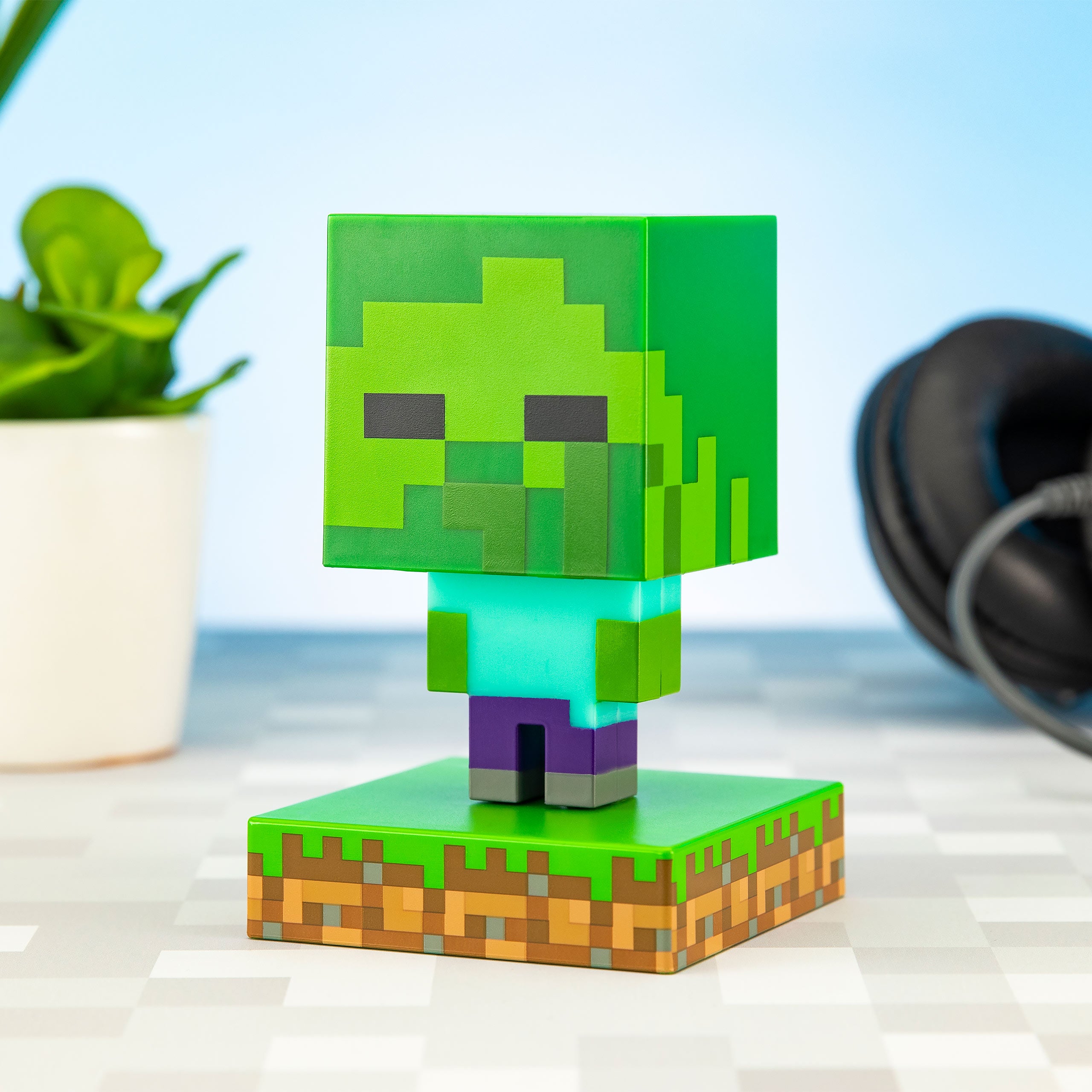 Productafbeelding Minecraft - Zombie Icons 3D Tafellamp