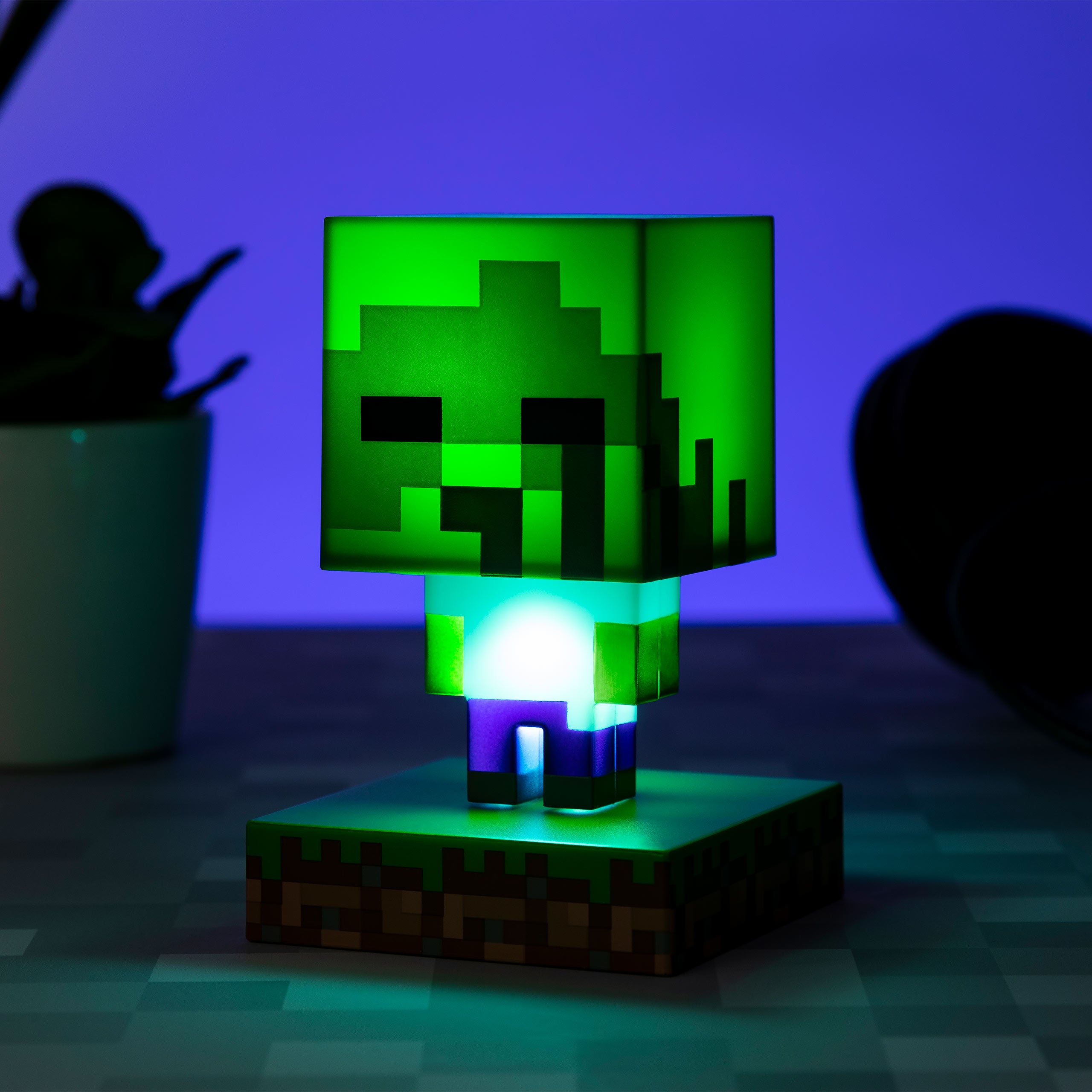 Productafbeelding Minecraft - Zombie Icons 3D Tafellamp
