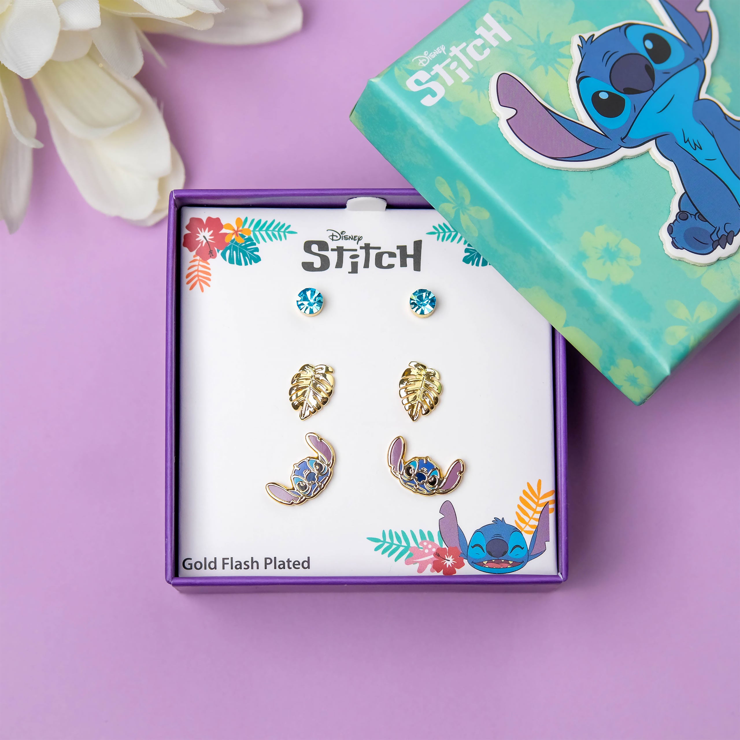 Productafbeelding Stitch Oorbellen 3-delige Cadeauset - Lilo & Stitch