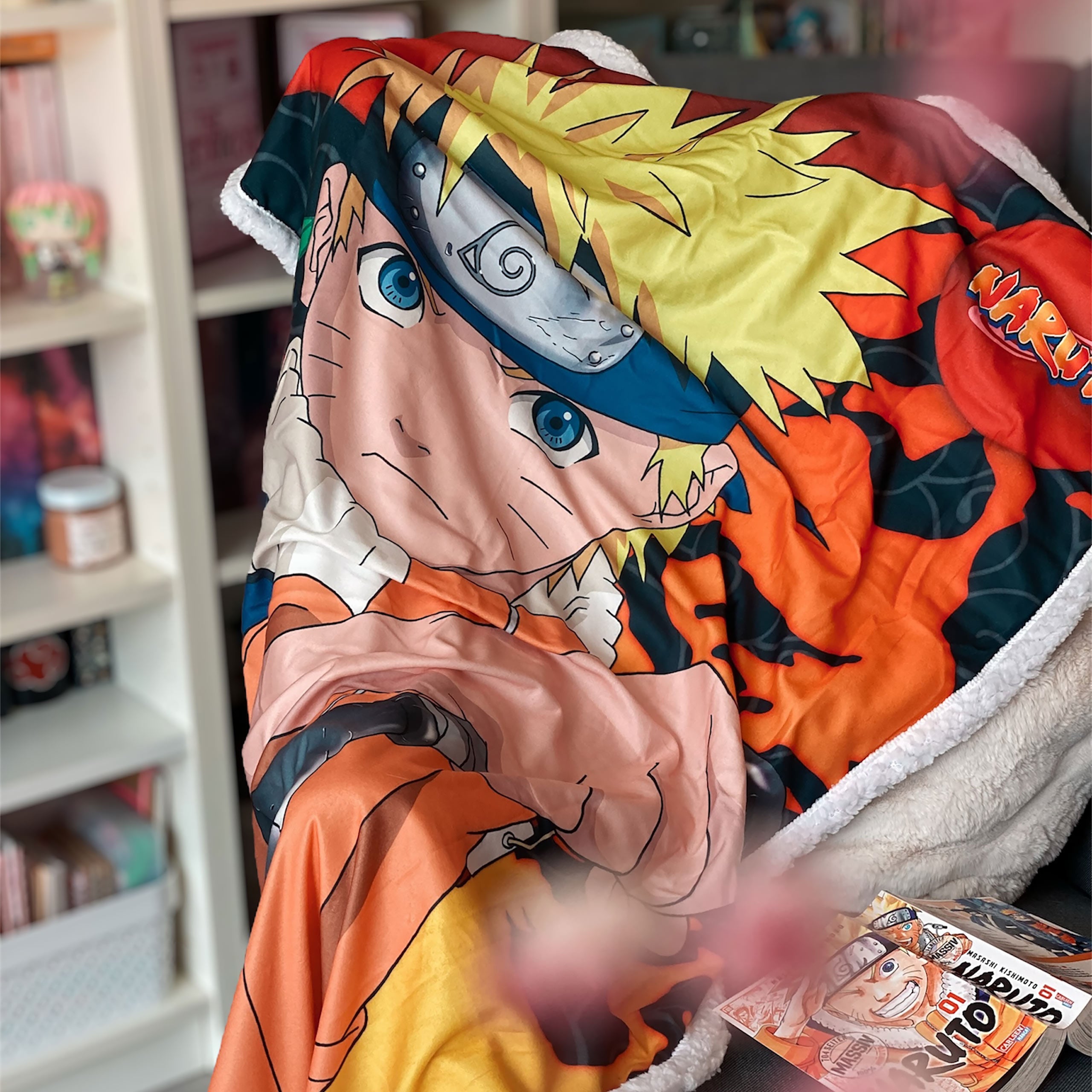 Productafbeelding Naruto Shippuden - Pluchen deken met teddystof