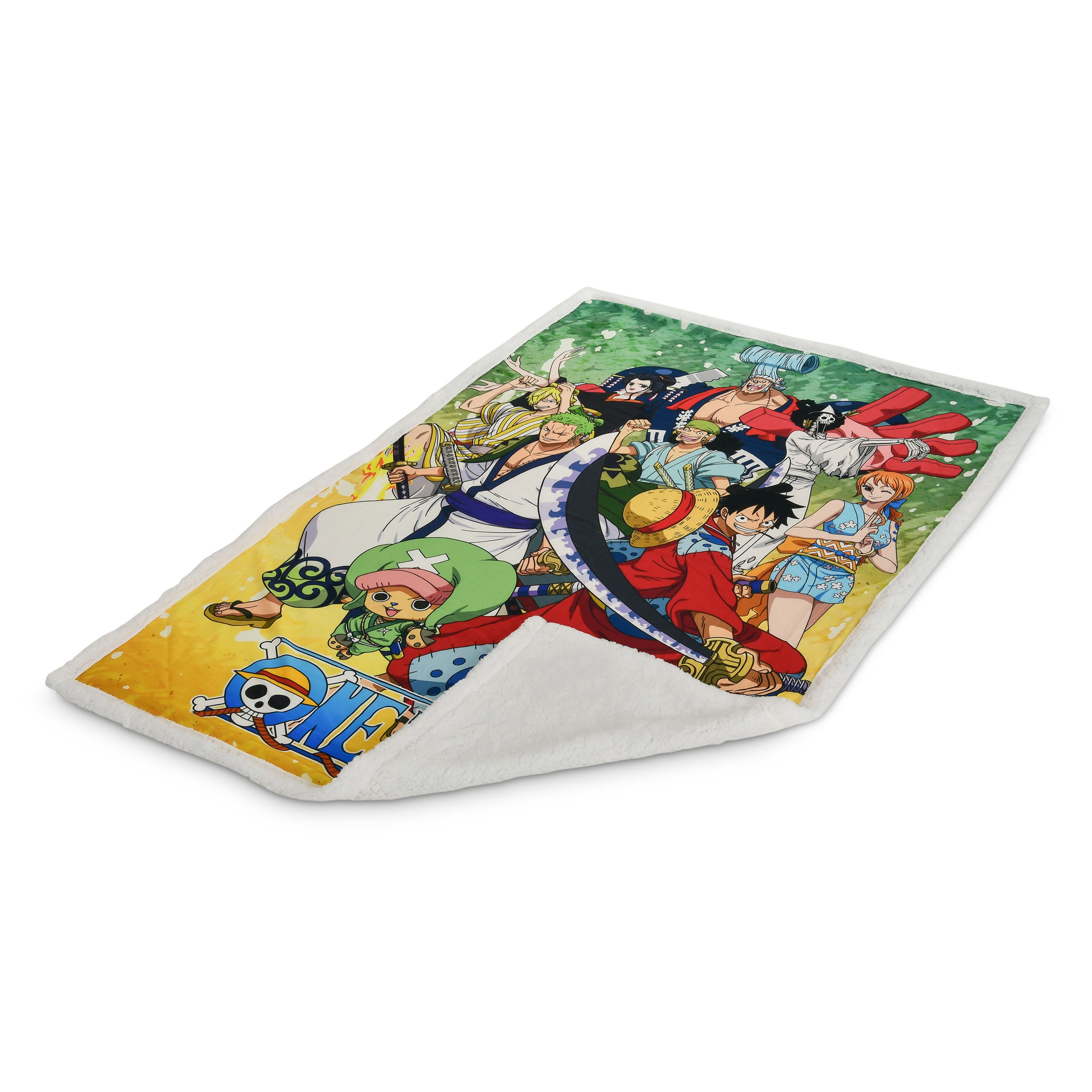 Productafbeelding One Piece - Groep Pluchen Deken met Teddyfleece