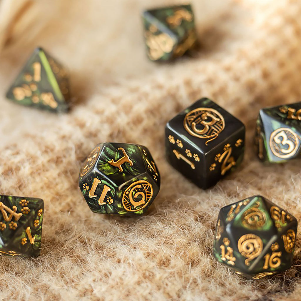 Productafbeelding Katten - Pixel RPG Dobbelset 7-delig