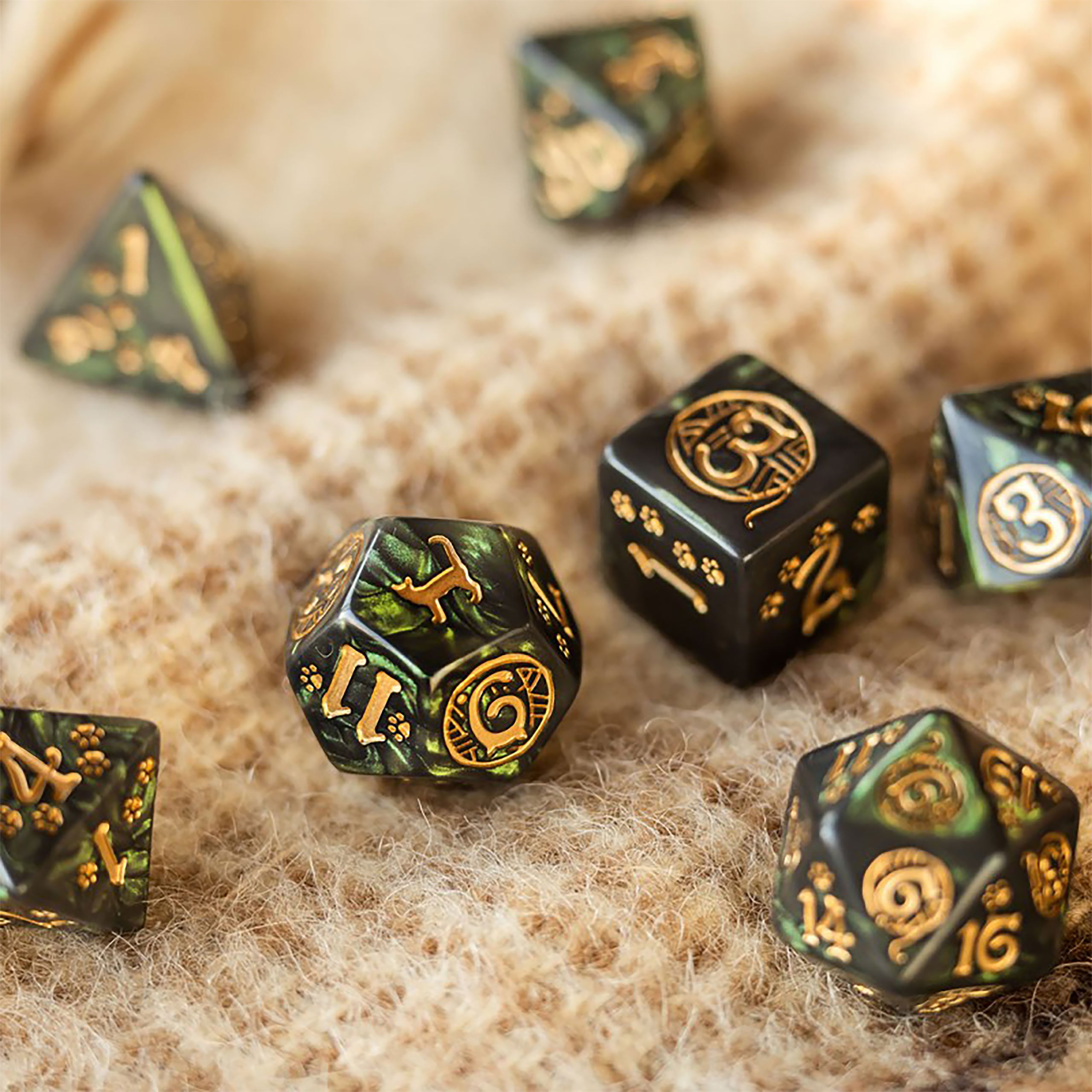 Productafbeelding Katten - Pixel RPG Dobbelset 7-delig