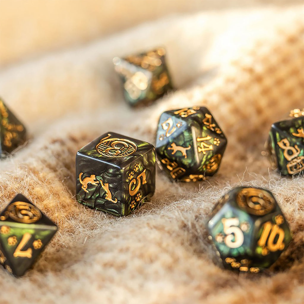 Productafbeelding Katten - Pixel RPG Dobbelset 7-delig