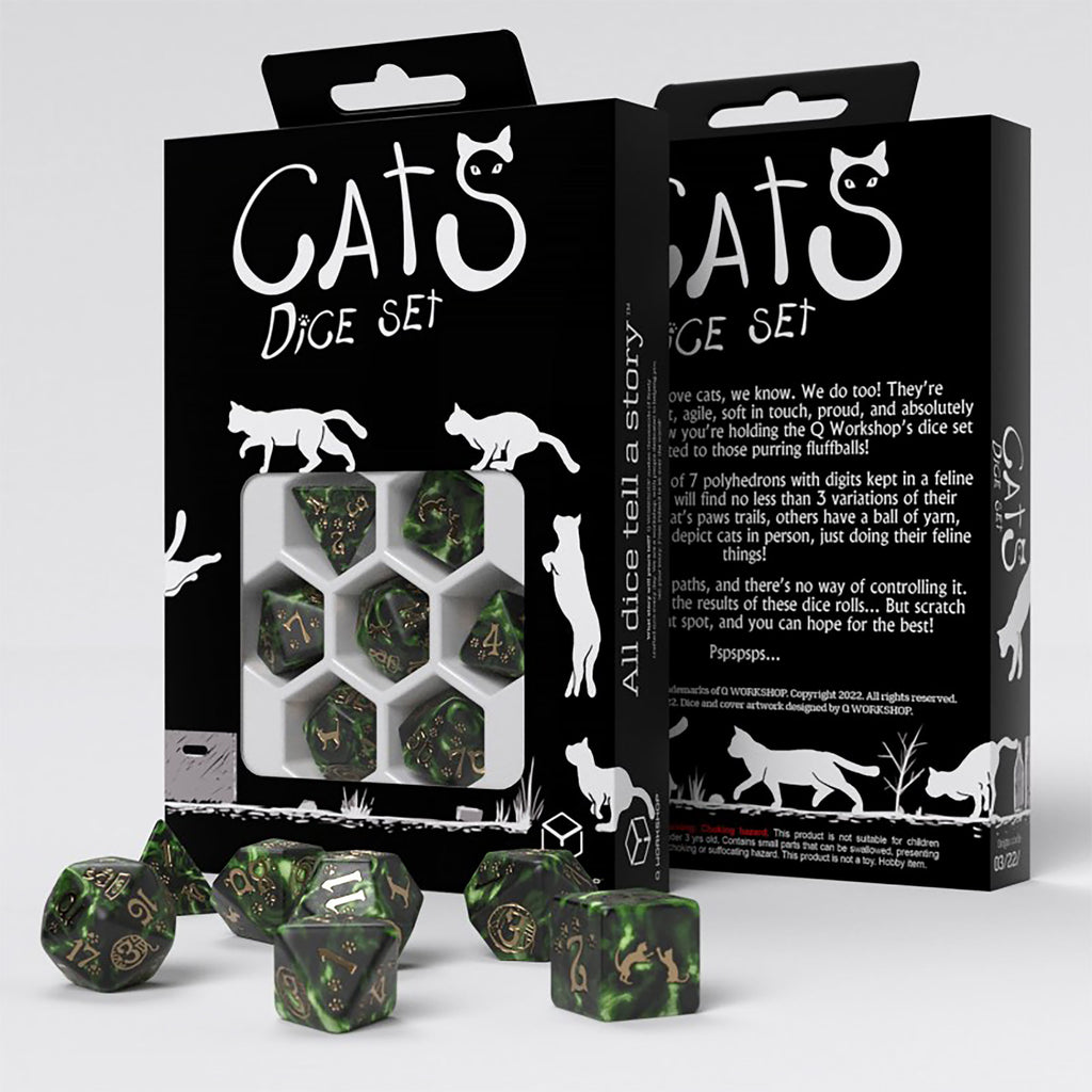 Productafbeelding Katten - Pixel RPG Dobbelset 7-delig