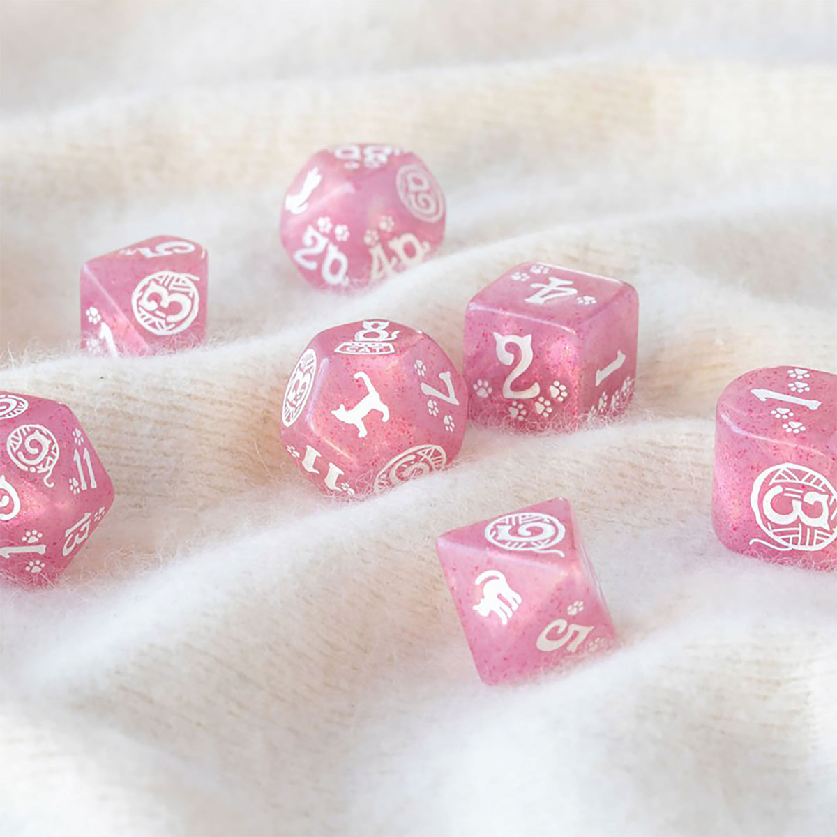 Productafbeelding Cats - Daisy Glitter RPG Dobbelset 7-delig