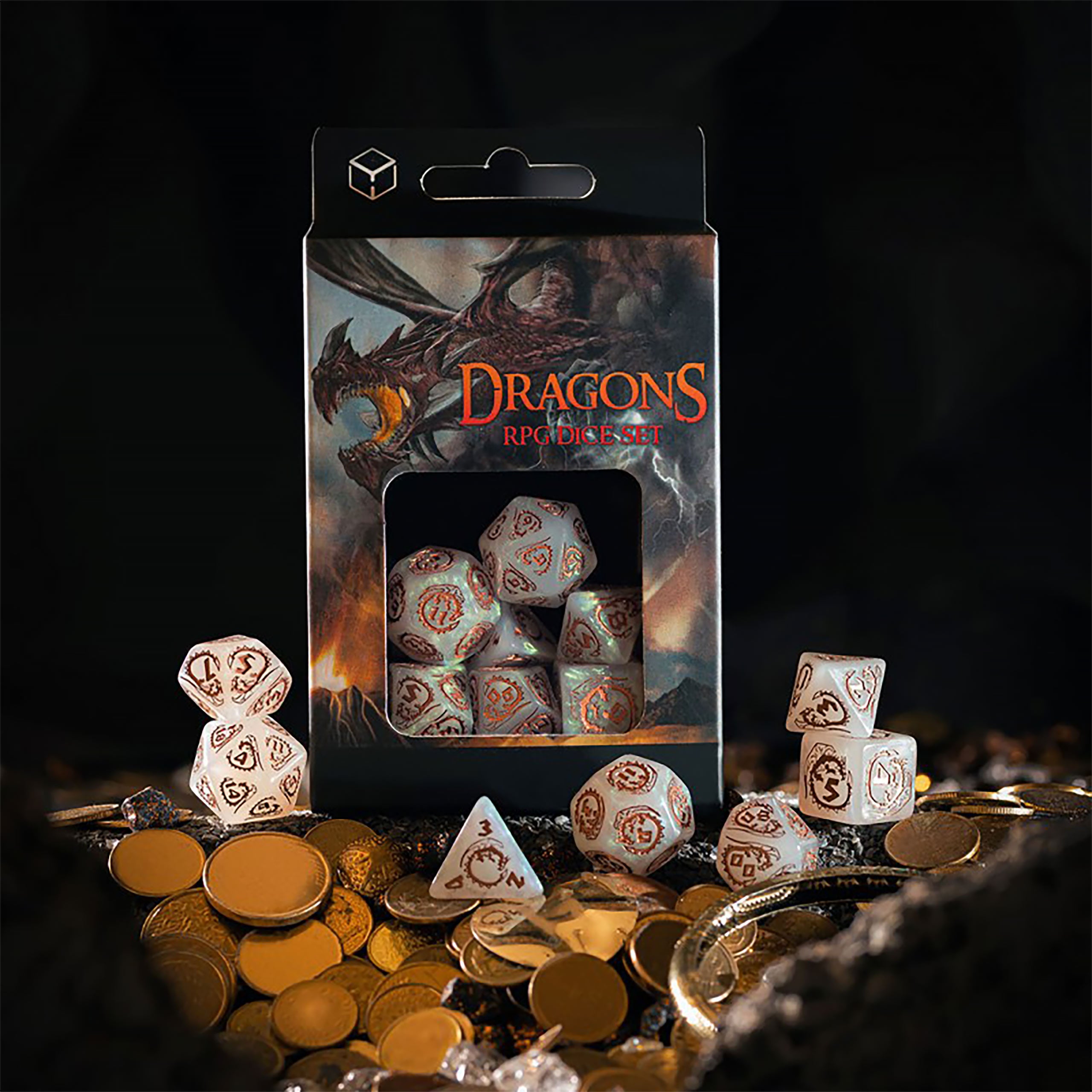 Productafbeelding Dragons - Quartz RPG Dobbelset 7-delig