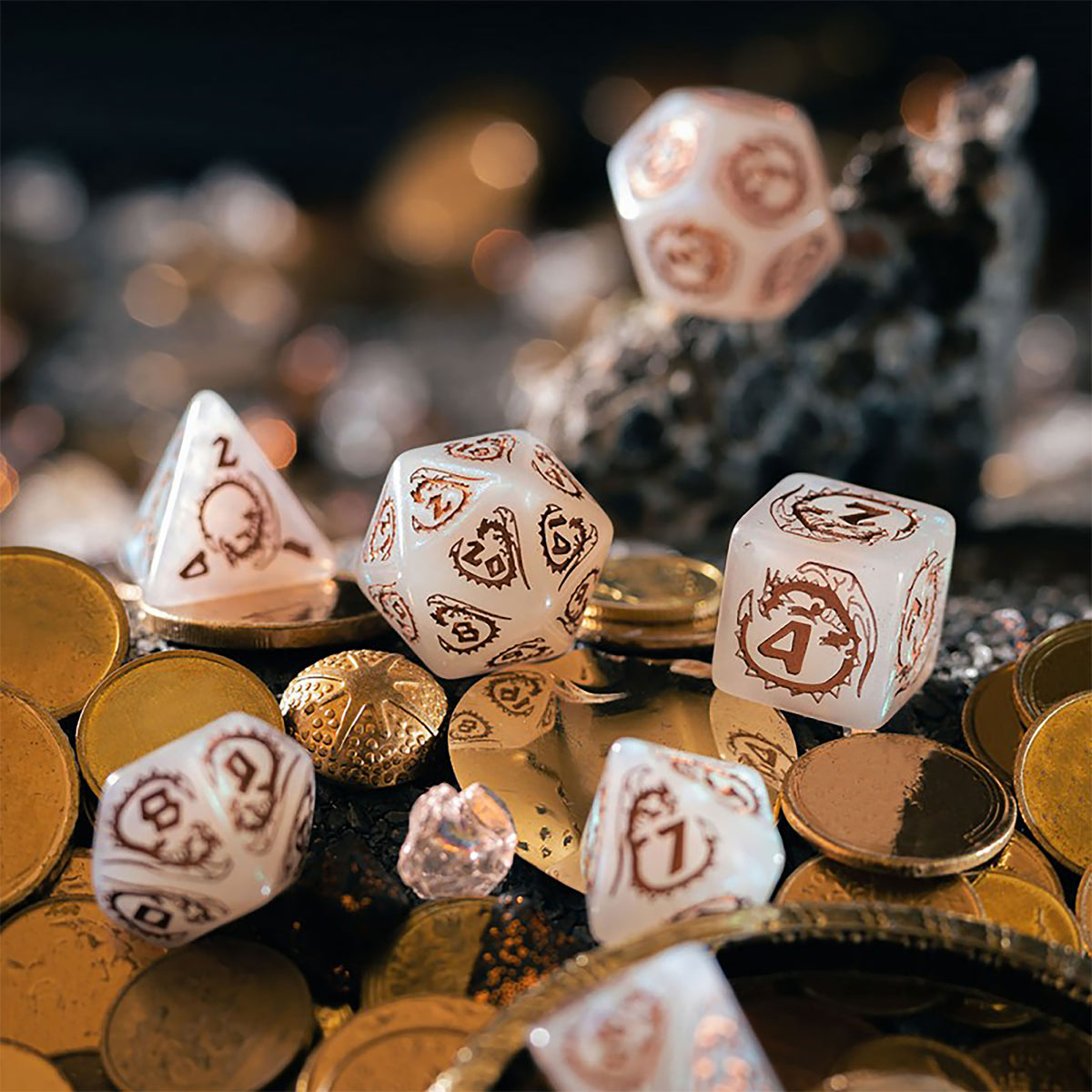 Productafbeelding Dragons - Quartz RPG Dobbelset 7-delig