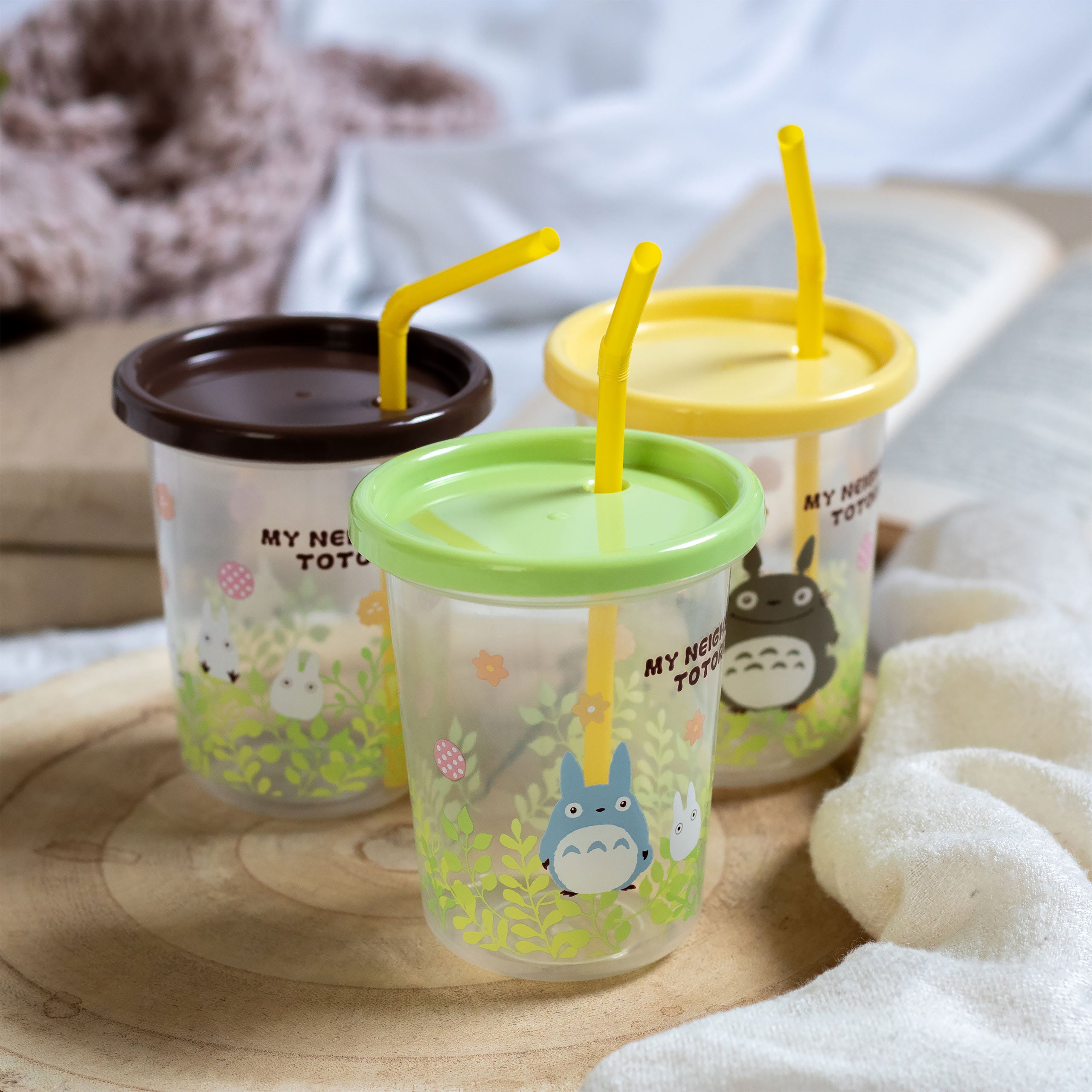 Productafbeelding Mijn Buurman Totoro - Totoro Beker met Rietje 3-delige Set