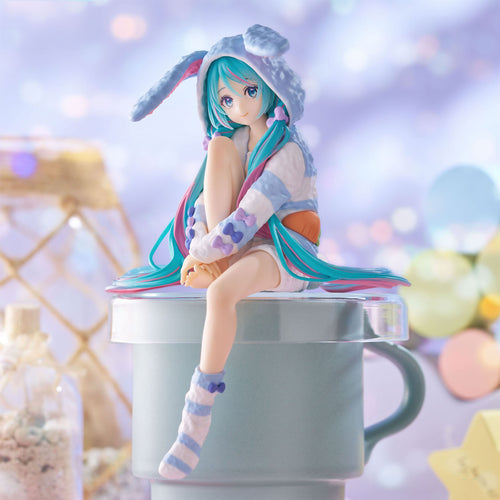 Productafbeelding Hatsune Miku - Miku Rabbit Ear Hood Pajama Blue Noodle Stopper Figuur
