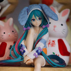 Productafbeelding Hatsune Miku - Miku Rabbit Ear Hood Pajama Blue Noodle Stopper Figuur