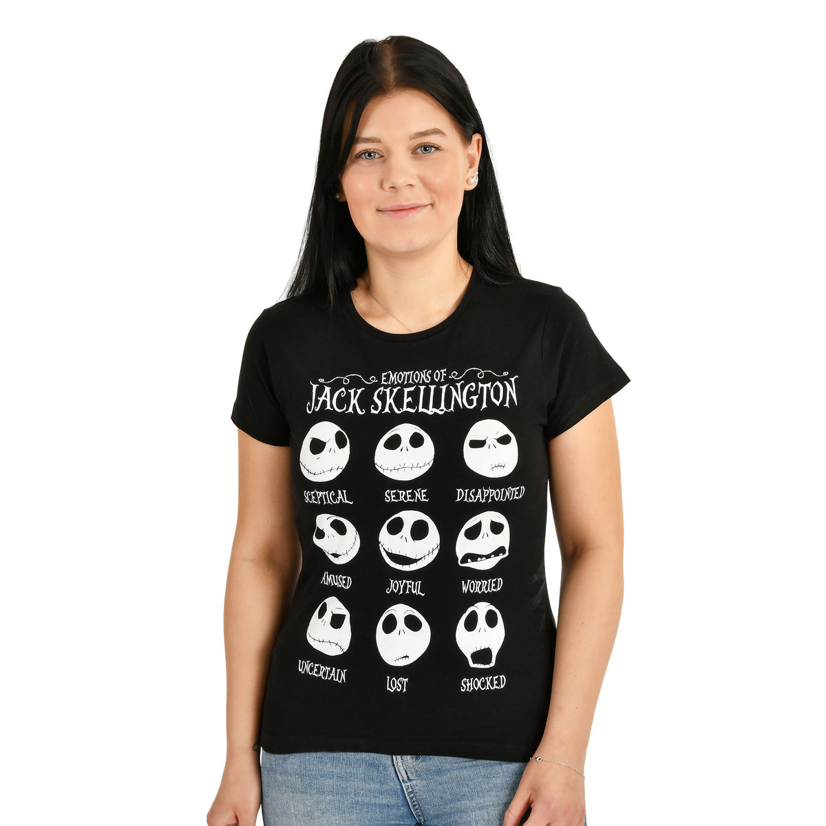 Productafbeelding Nightmare Before Christmas - Jack Emotions Dames T-Shirt Zwart