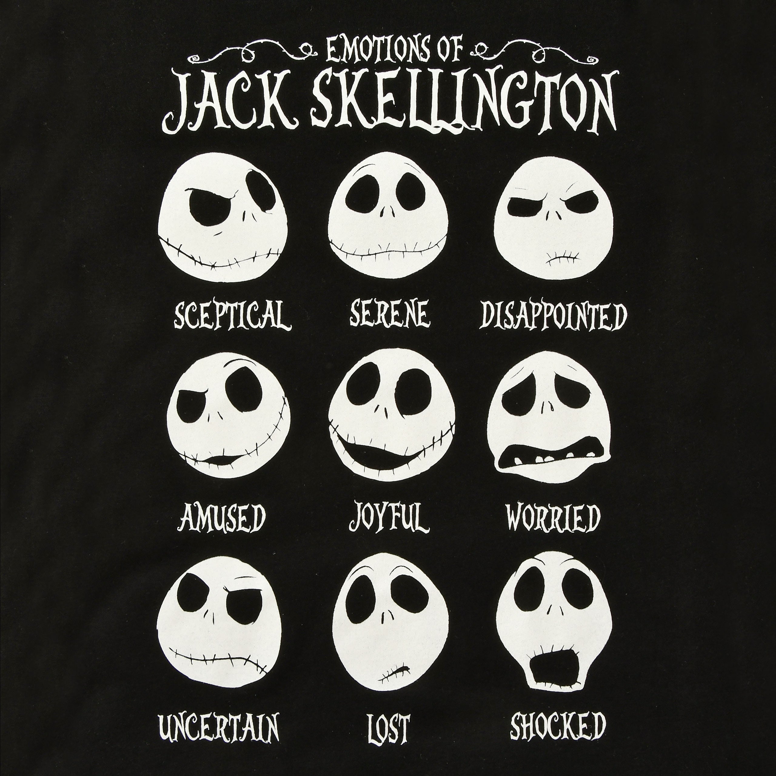 Productafbeelding Nightmare Before Christmas - Jack Emotions Dames T-Shirt Zwart
