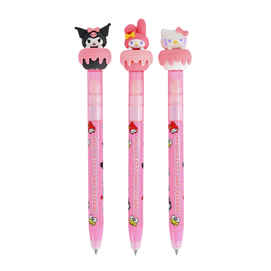 Product image Sanrio - Hello Kitty and Friends Erasable Ballpoint Pens, Set of 3