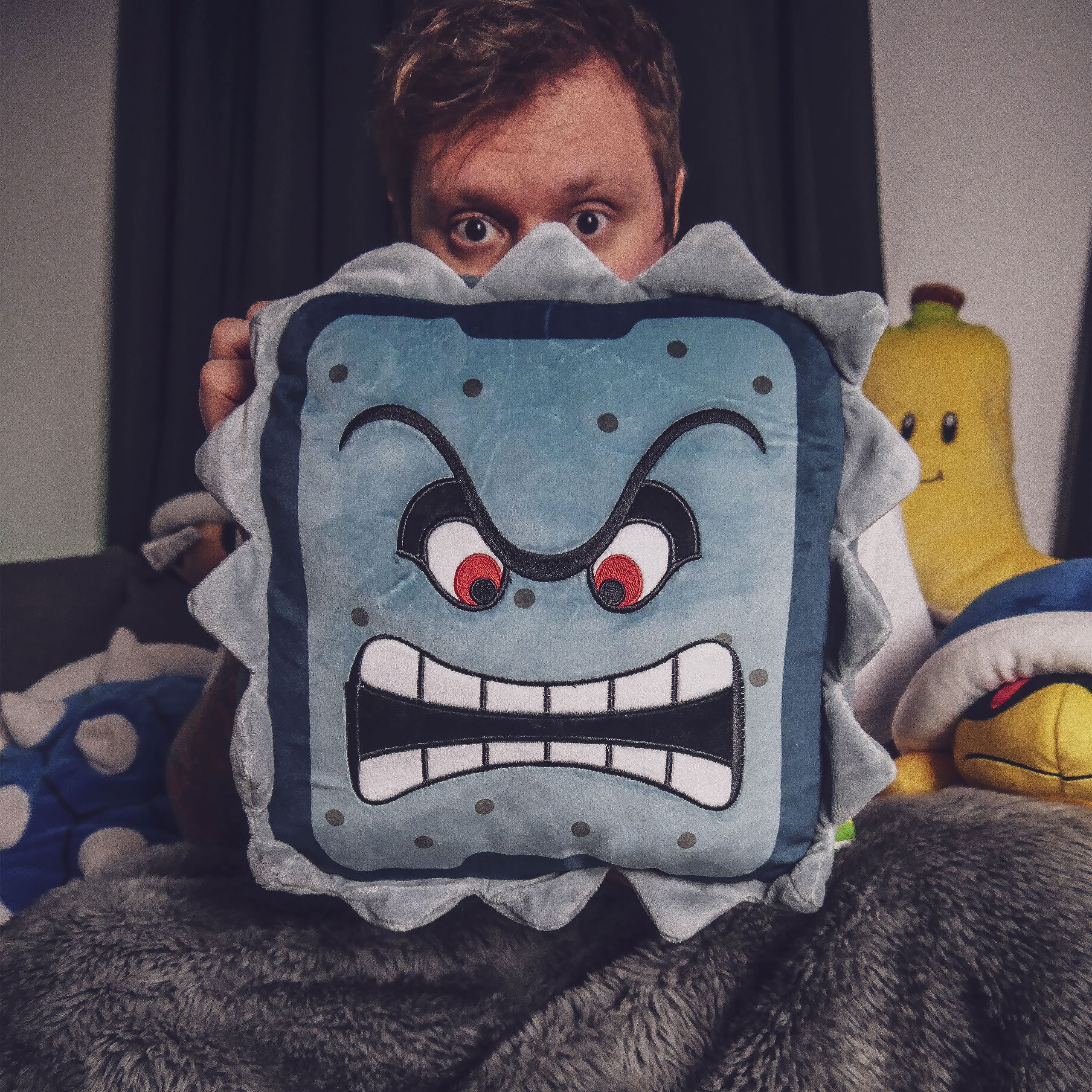 Productafbeelding Super Mario - Thwomp Mocchi-Mocchi Pluchefiguur