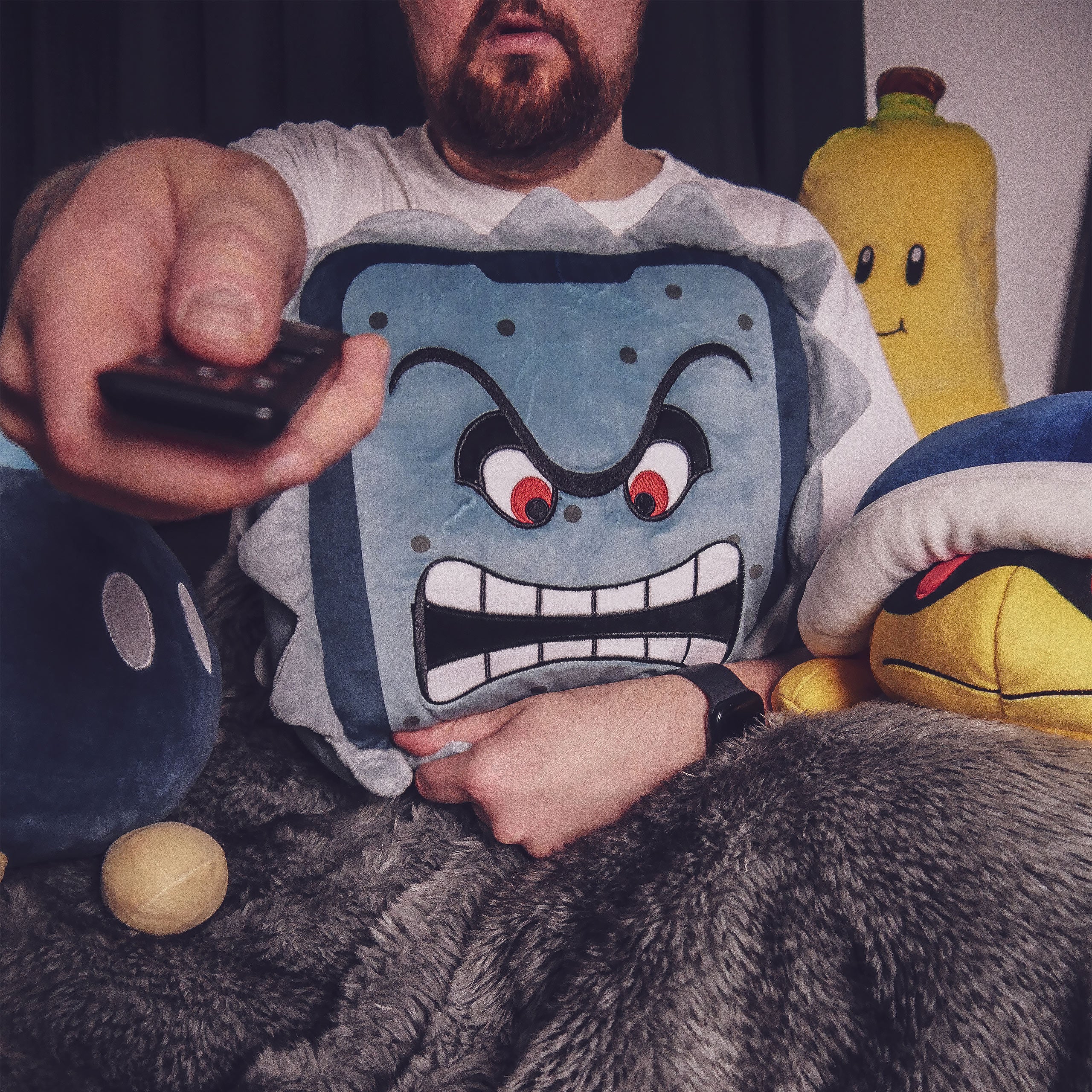Productafbeelding Super Mario - Thwomp Mocchi-Mocchi Pluchefiguur
