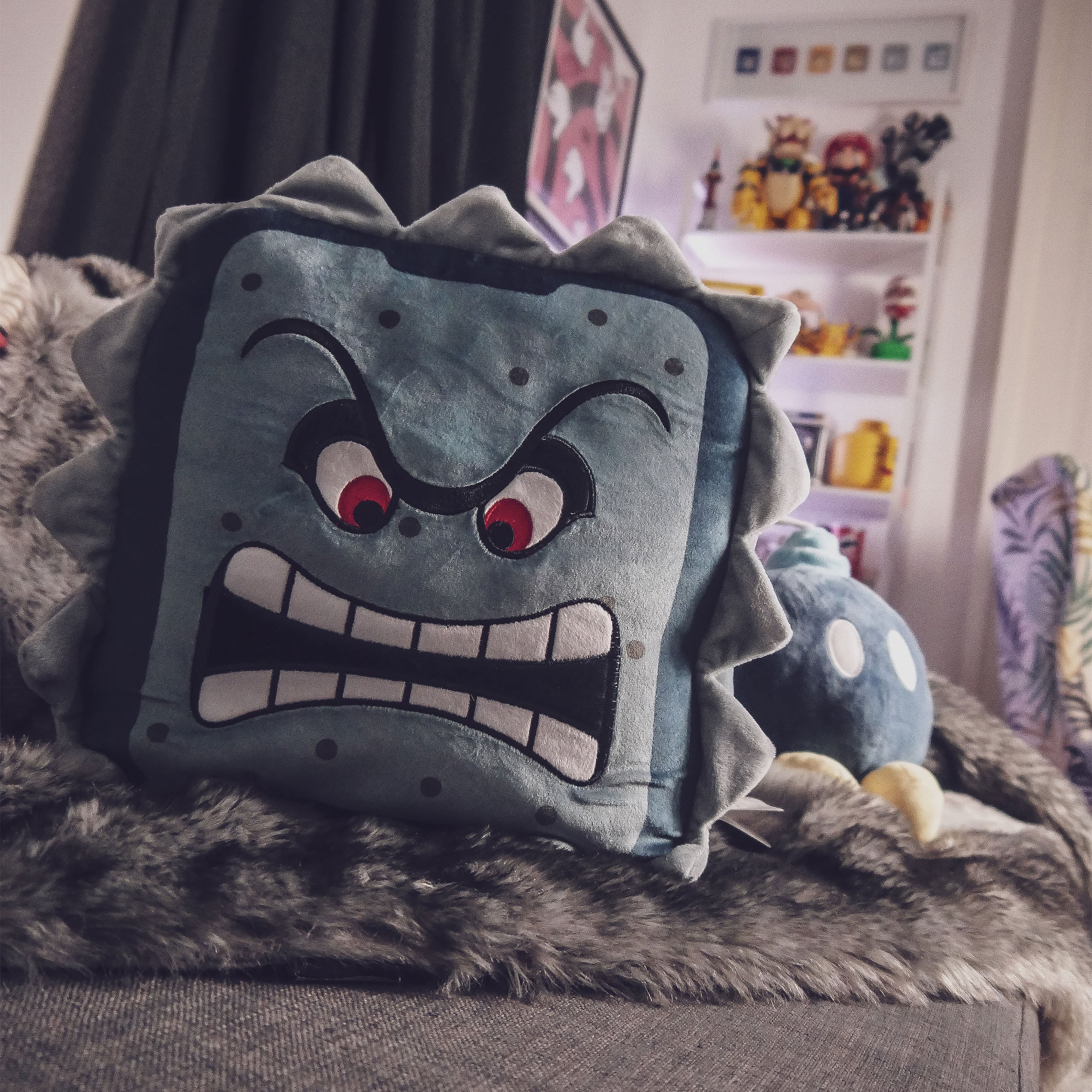 Productafbeelding Super Mario - Thwomp Mocchi-Mocchi Pluchefiguur