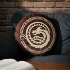 Productafbeelding Hoe tem je een draak - Logo kussen bruin