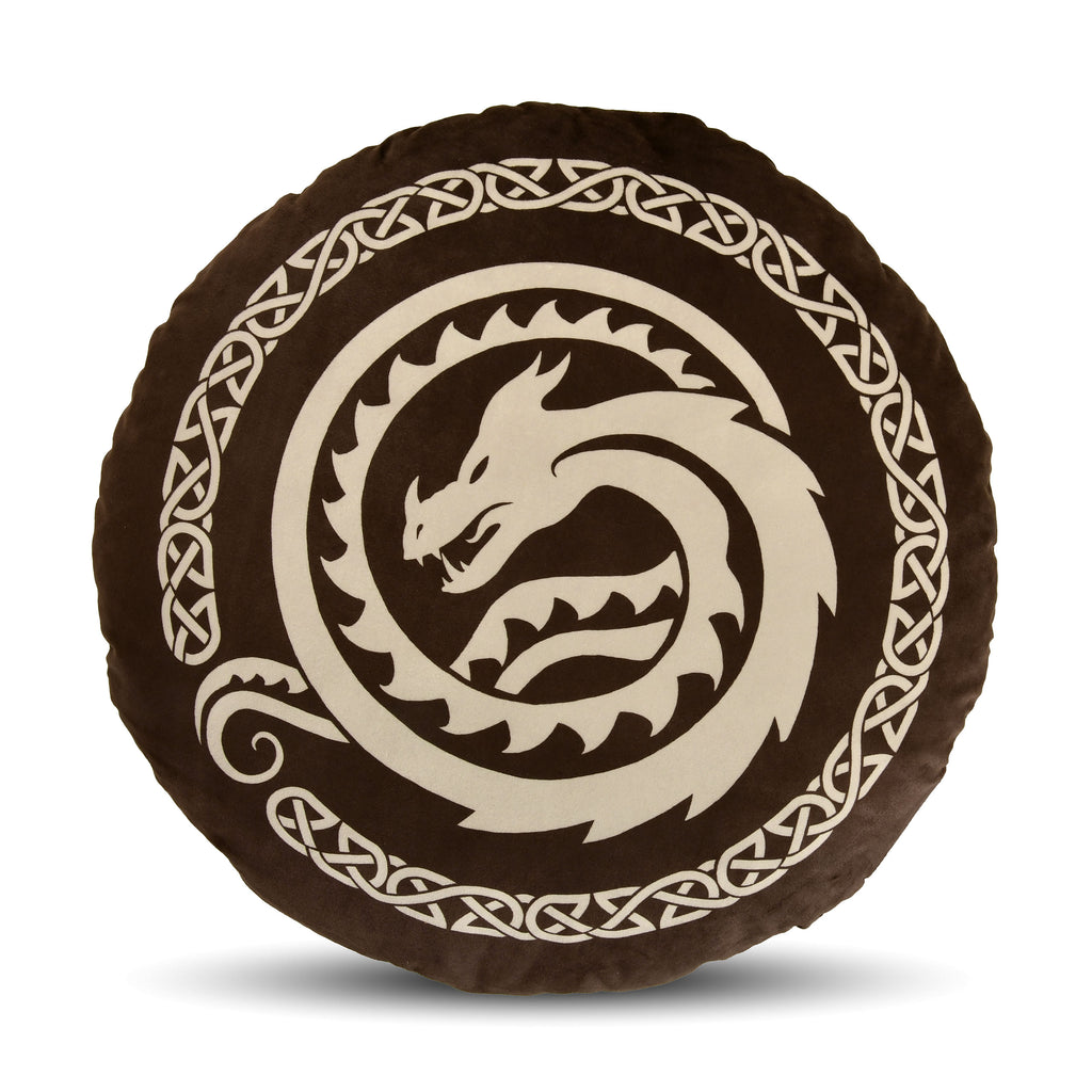 Productafbeelding Hoe tem je een draak - Logo kussen bruin