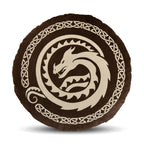 Productafbeelding Hoe tem je een draak - Logo kussen bruin