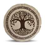 Productafbeelding Hoe Tem Je Een Draak - Kussen met Yggdrasil-wereldboom-symbool bruin