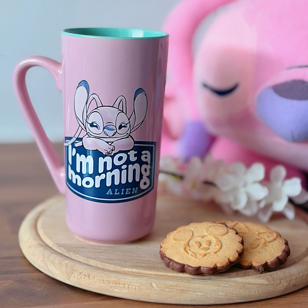 Productafbeelding Stitch en Angel I'm Not a Morning Mok - Lilo & Stitch