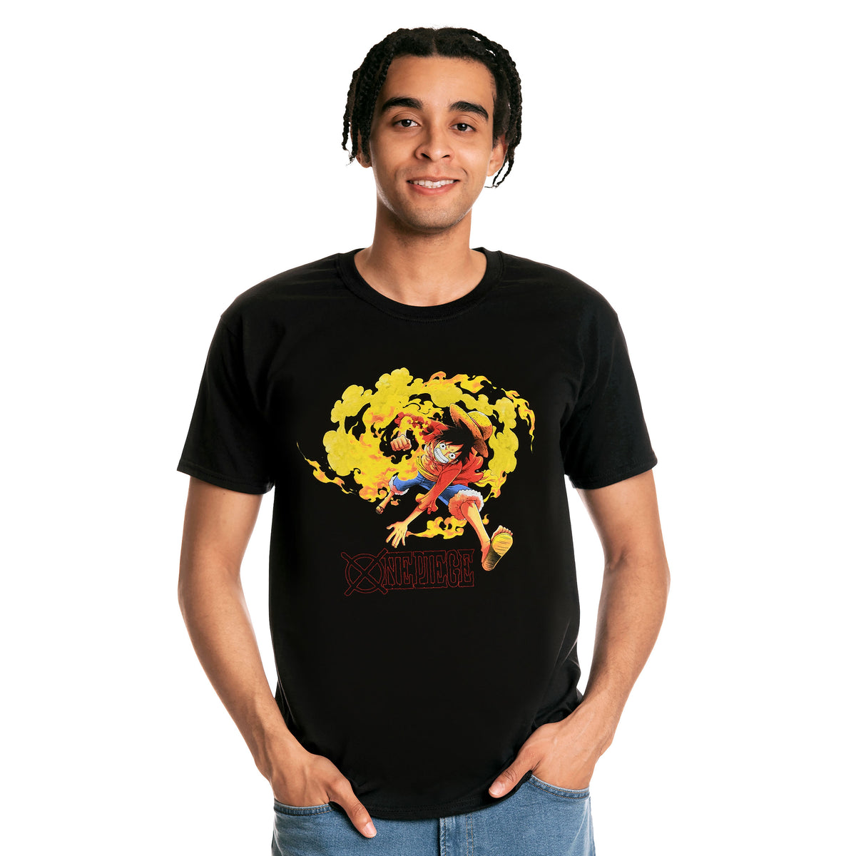Productafbeelding One Piece - Luffy Aanval T-Shirt Zwart