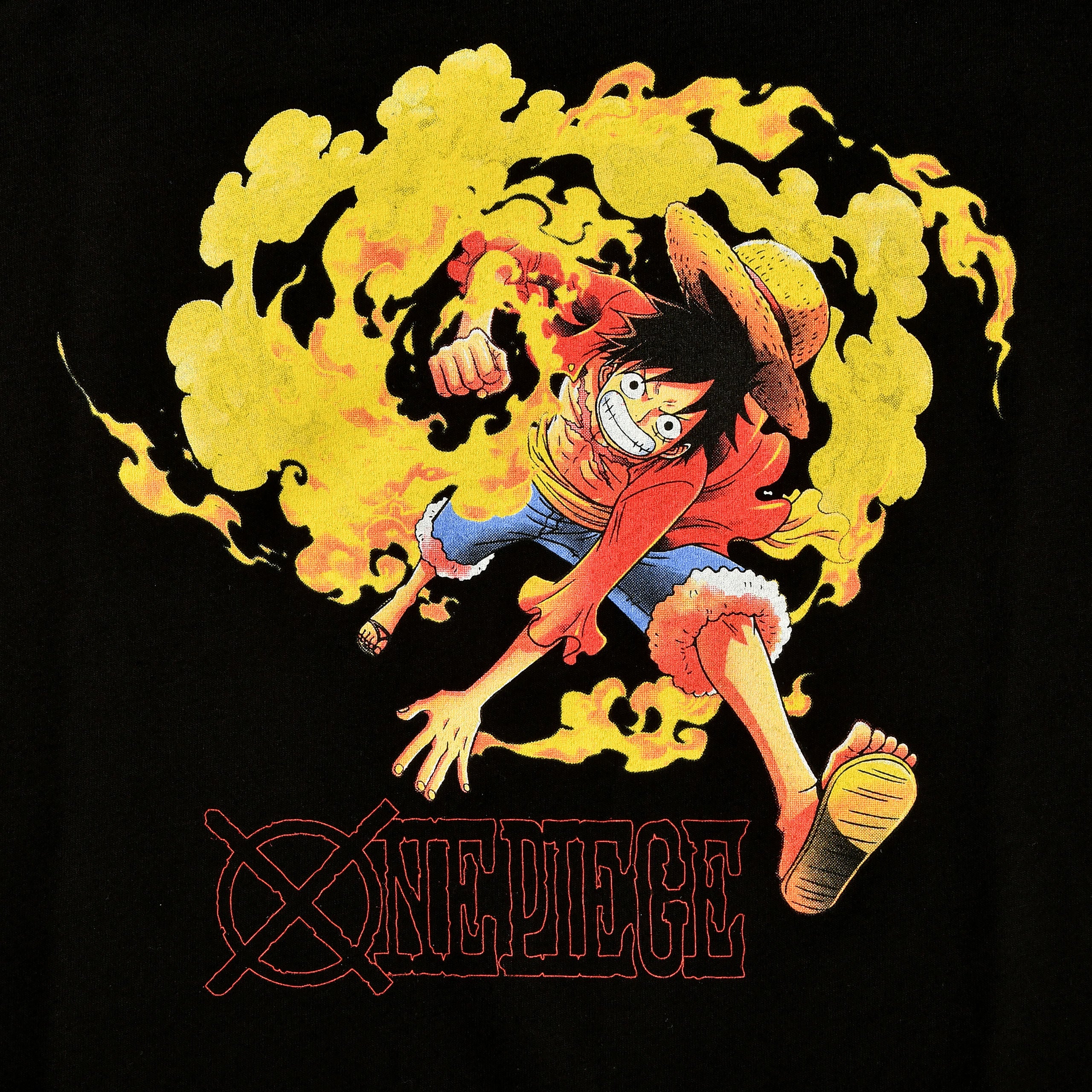 Productafbeelding One Piece - Luffy Aanval T-Shirt Zwart