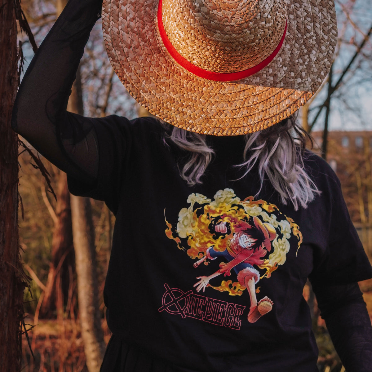 Productafbeelding One Piece - Luffy Aanval T-Shirt Zwart