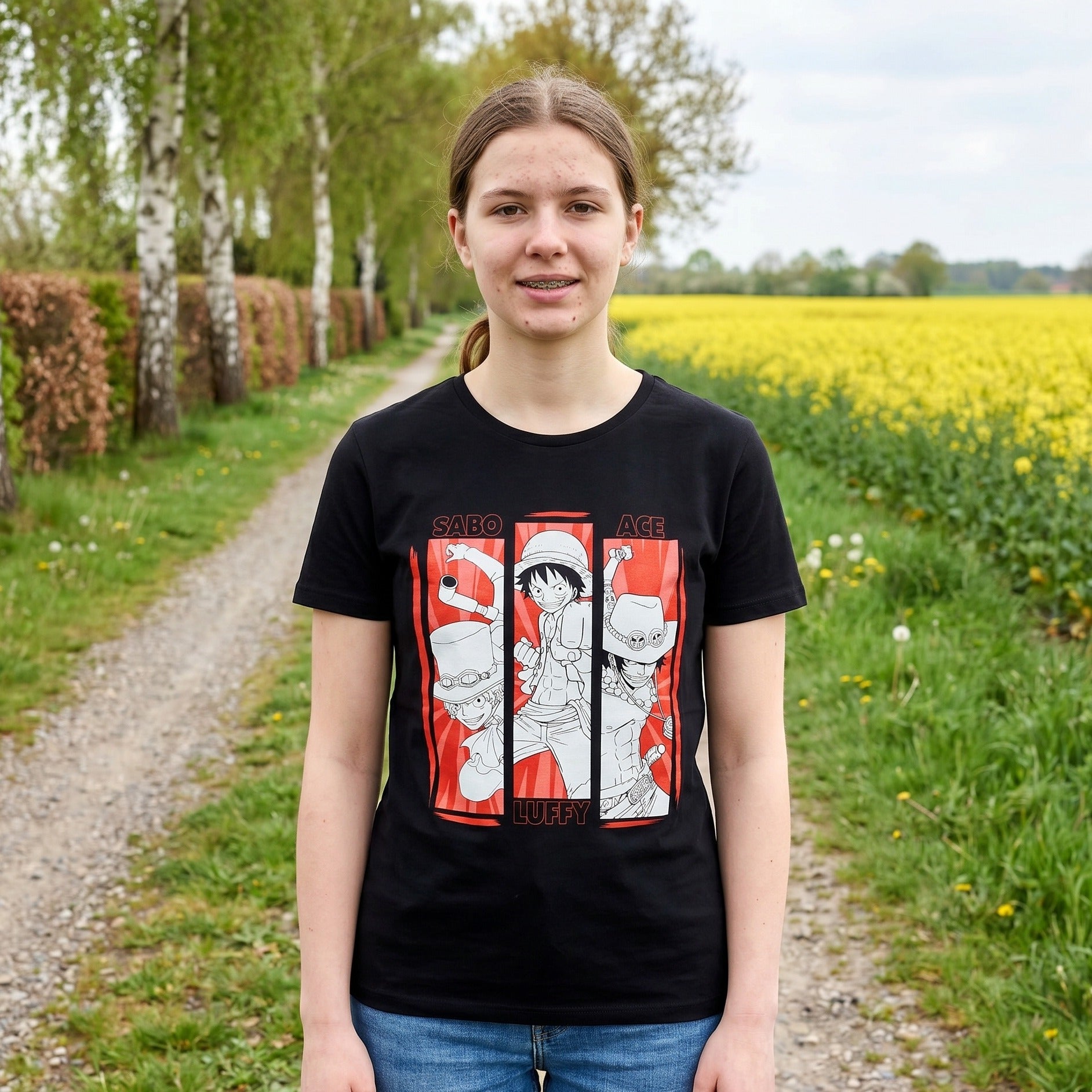 Productafbeelding One Piece - Crew T-Shirt zwart