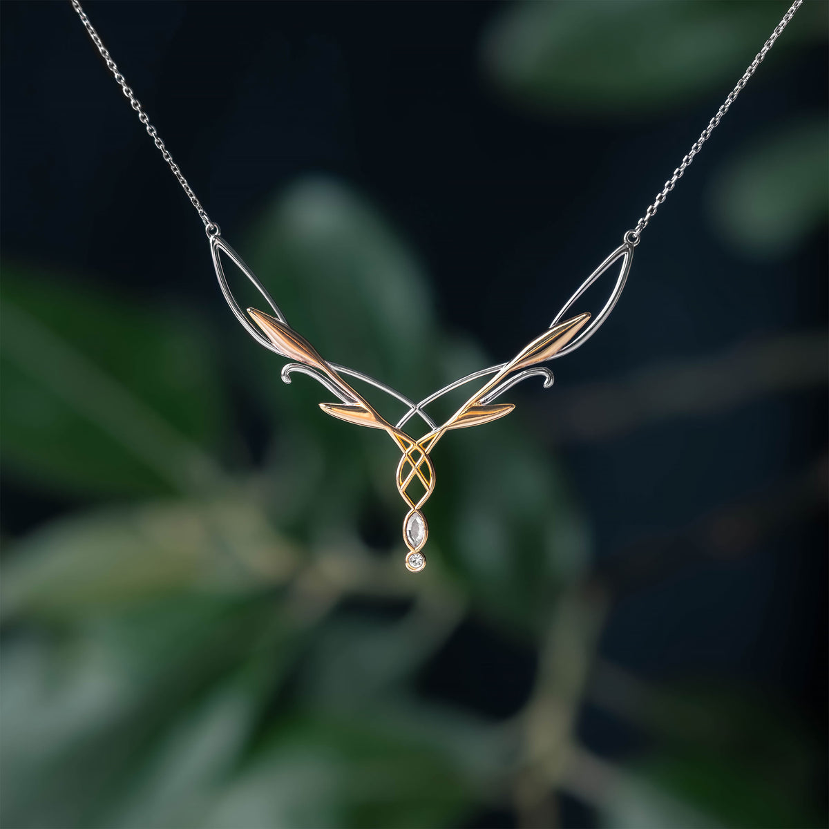 Productafbeelding Galadriel Tiara Ketting 925 Sterling Zilver - In de Ban van de Ring