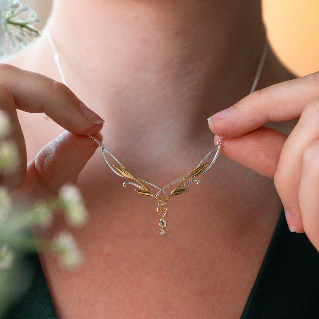 Productafbeelding Galadriel Tiara Ketting 925 Sterling Zilver - In de Ban van de Ring
