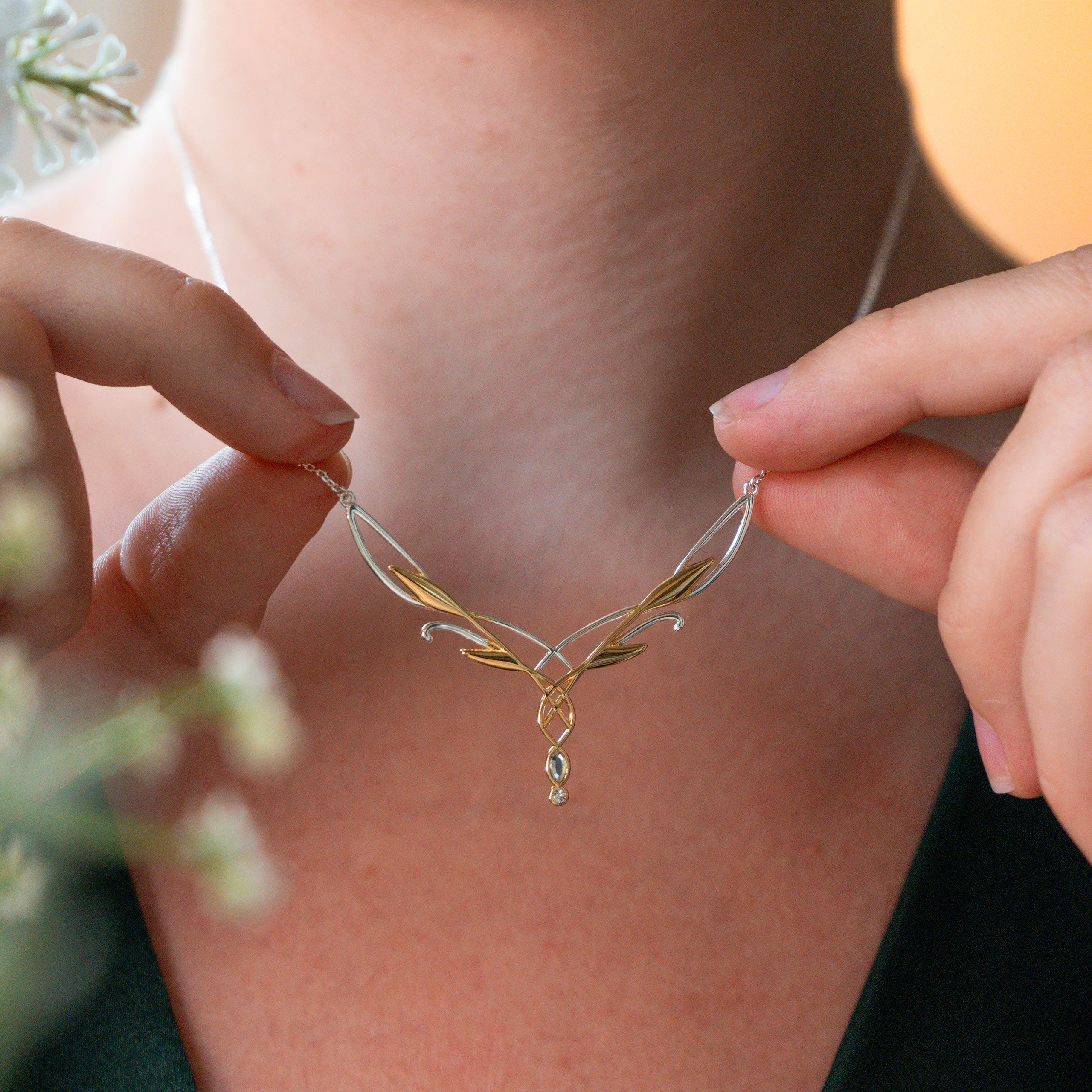 Productafbeelding Galadriel Tiara Ketting 925 Sterling Zilver - In de Ban van de Ring