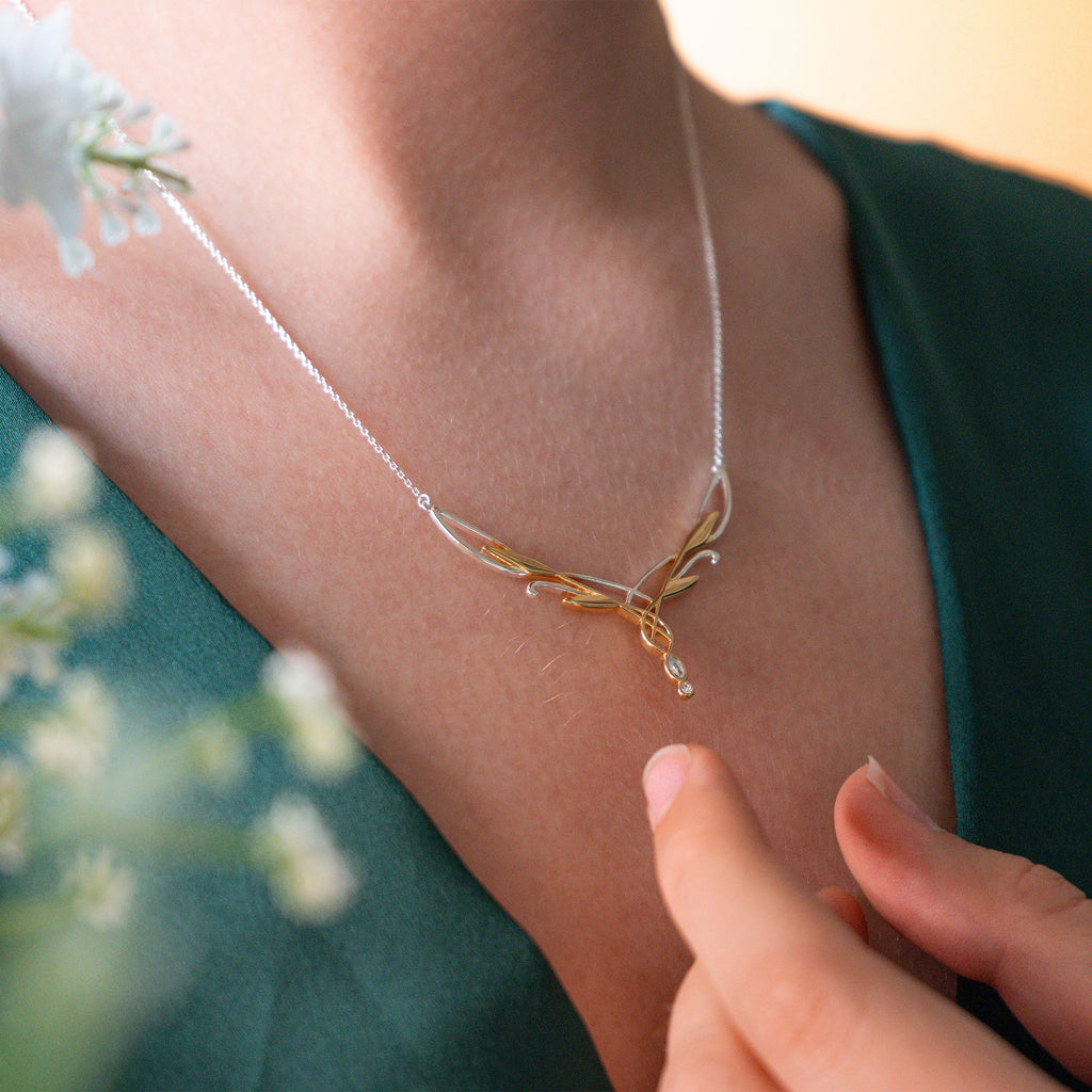 Productafbeelding Galadriel Tiara Ketting 925 Sterling Zilver - In de Ban van de Ring
