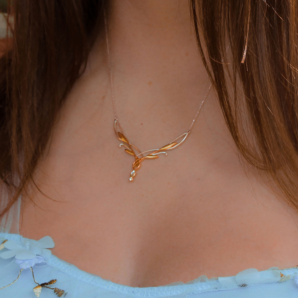 Productafbeelding Galadriel Tiara Ketting 925 Sterling Zilver - In de Ban van de Ring