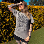 Productafbeelding Hoe Tem Je Een Draak - Night Fury Schets T-Shirt Grijs